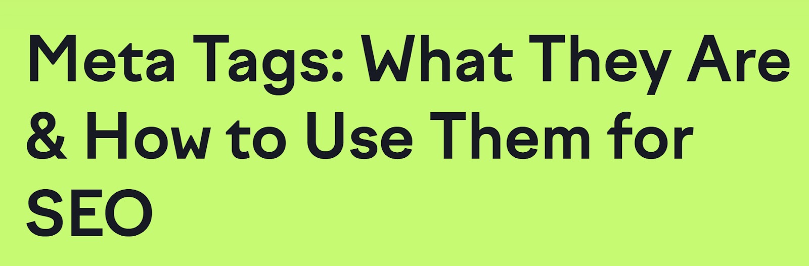 Title of a Semrush Article on a green background.